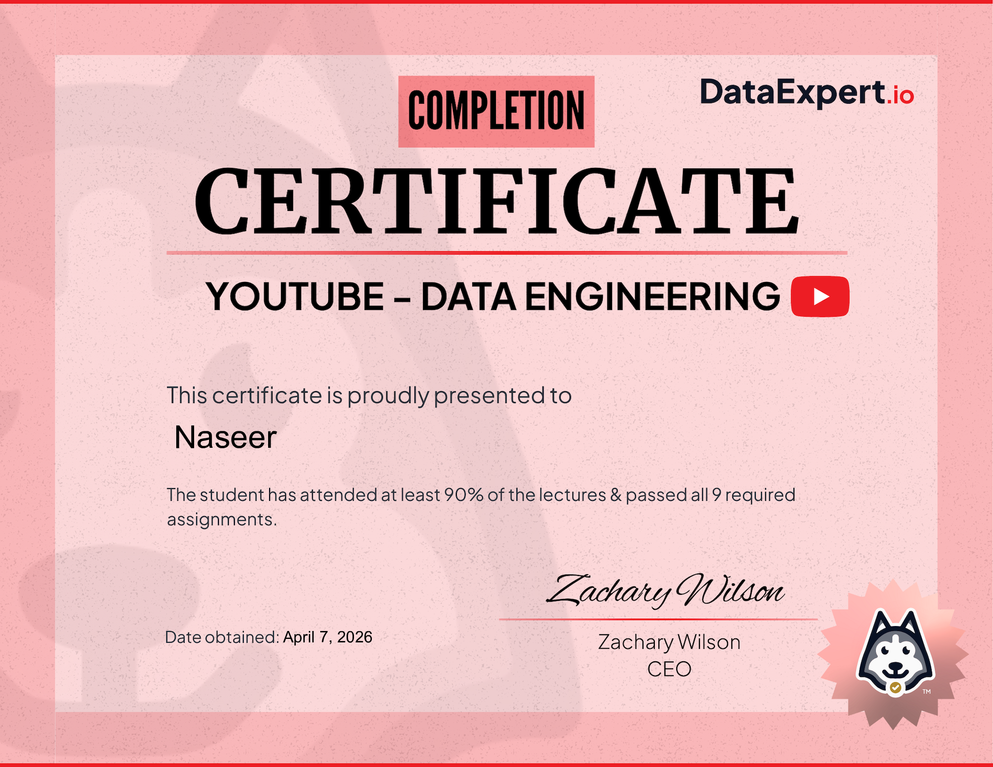 Naseer  - Community Boot Camp Certification