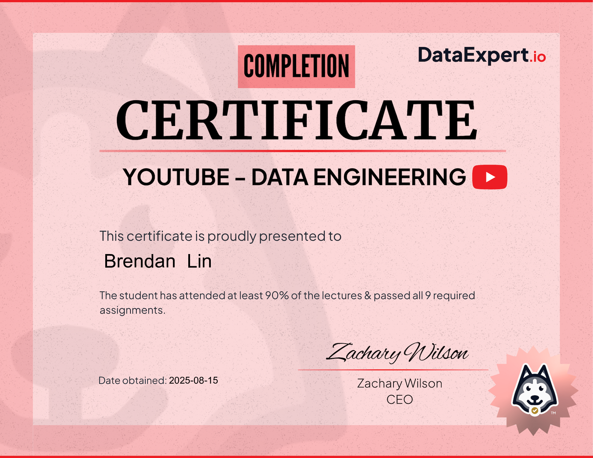 profile picture for: Brendan  Lin