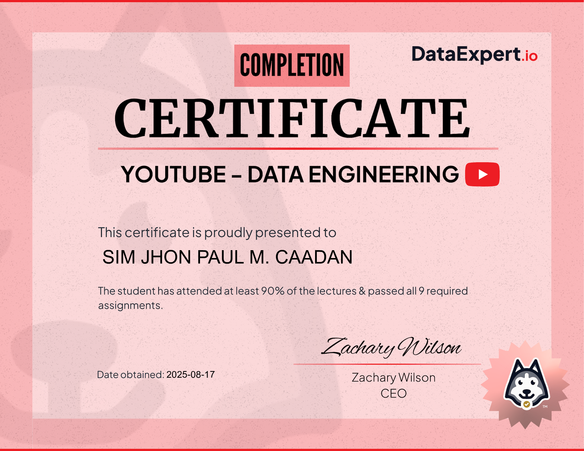 profile picture for: SIM JHON PAUL M. CAADAN