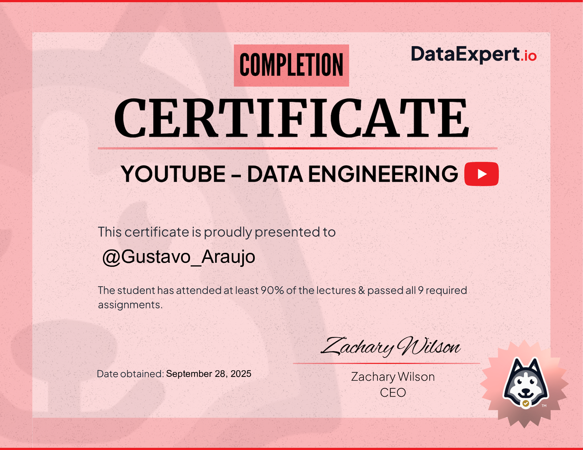 @Gustavo_Araujo - Community Boot Camp Certification
